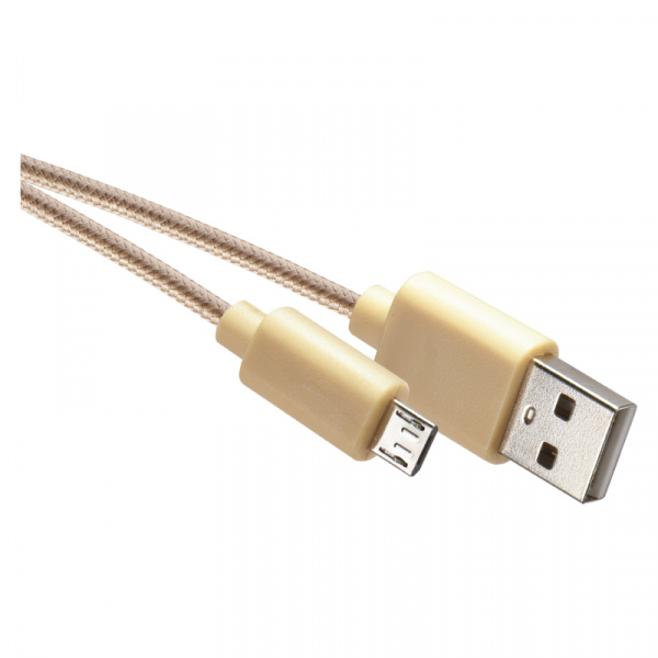 USB kabel 2.0 A/M - micro B/M 1m zlatý