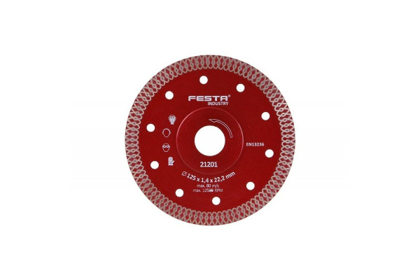 Kotouč diamantový turbo Ø 125 x 1,4 x 22,2 mm, FESTA INDUSTRY