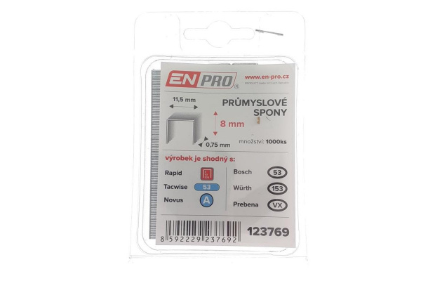 Spony PROFI, 530/08 mm, 1000 ks, ENPRO