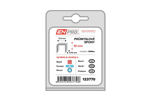 Spony PROFI, 530/10 mm, 1000 ks, ENPRO