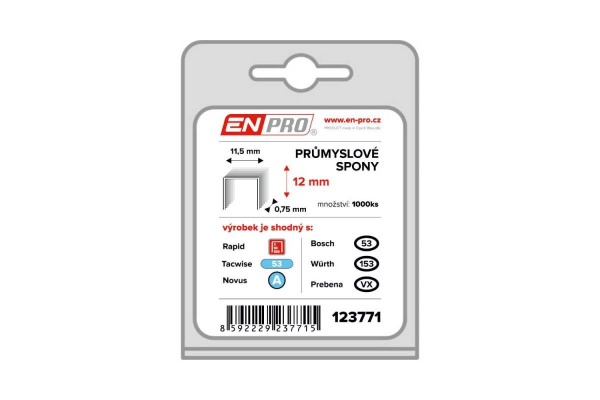 Spony PROFI, 530/12 mm, 1000 ks, ENPRO