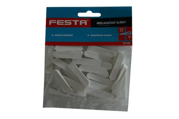 Klíny obkladačské plastové, 0 - 8 mm, 30 ks