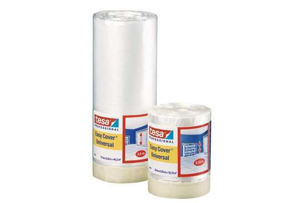 Fólie zakrývací s páskou 4368, vnitřní, 33 m x 1400 mm, transparentní