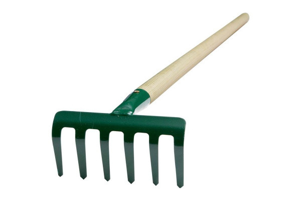 Hrábě, 6 zubů, s násadou 100 cm, FED