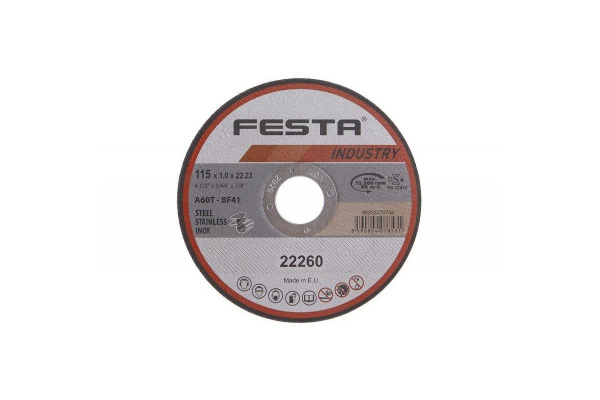 Kotouč řezný kov Ø 115 x 1 mm, FESTA INDUSTRY