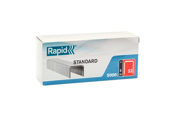 Spony STANDARD, 53/10 mm, 5000 ks, krabička, RAPID