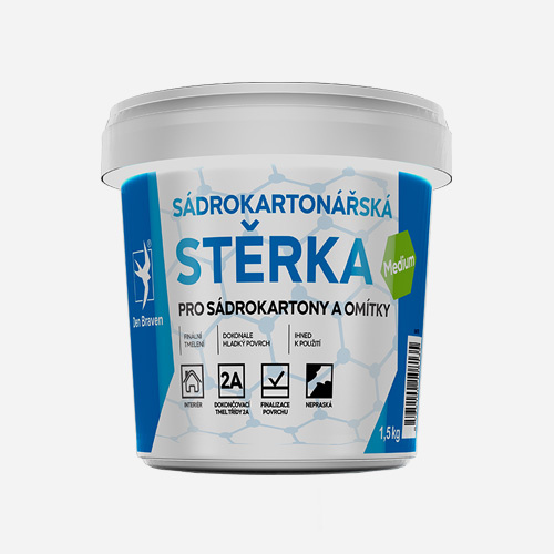 Den Braven - Sádrokartonářská stěrka, kelímek 1,5 kg, bílá