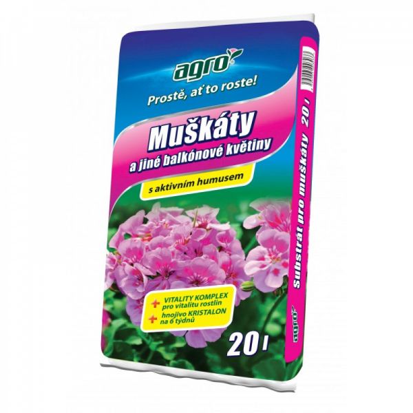 AGRO Substrát pro muškáty 20 l