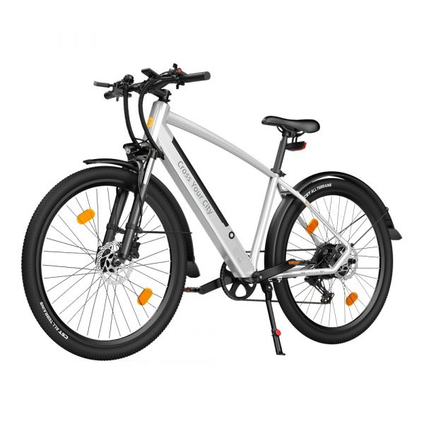 Elektrické bateriové kolo ADO E-BIKE DECE 300 stříbrné včetně baterie