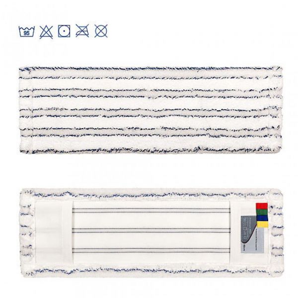 Mopman STRIP 50 mop z mikrovlákna kapsovy s modrými abrasivními pruhy pro držák 50 cm