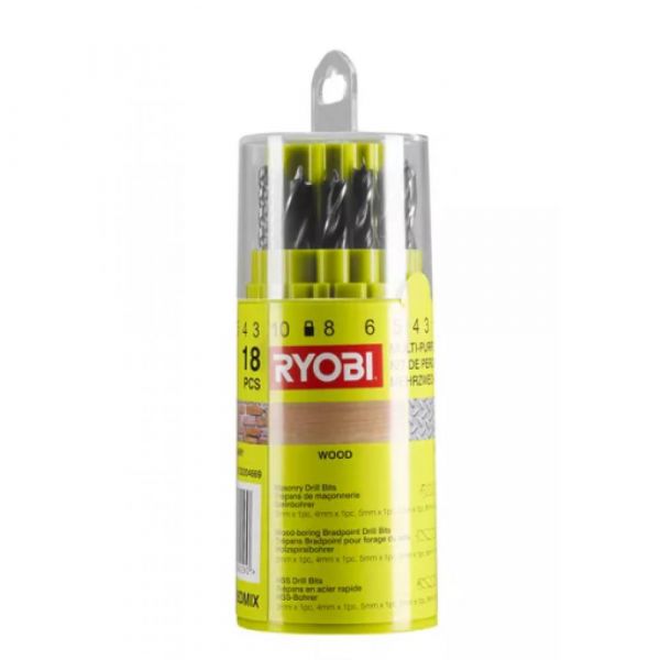 Ryobi RAK18DMIX - 18ks sada multifunkčních vrtáků