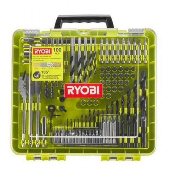 Ryobi RAKDD100 - 100ks sada vrtacích a šroubovacích bitů
